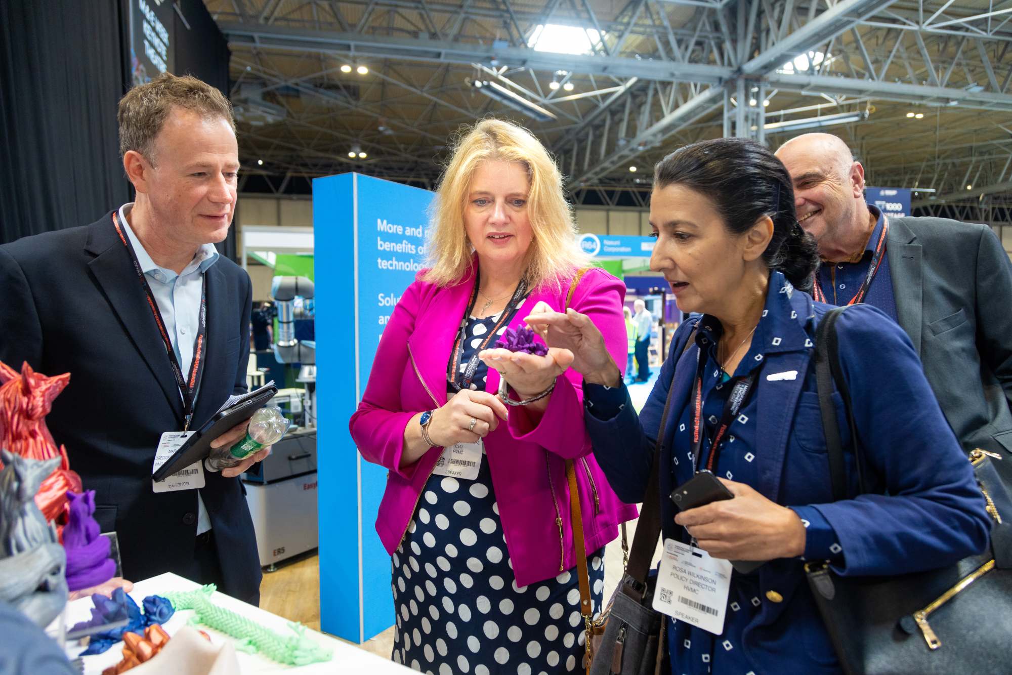 Katherine Bennett CBE and Rosa Wilkinson from the High Value Manufacturing Catapult at the the Smart Factory Expo  